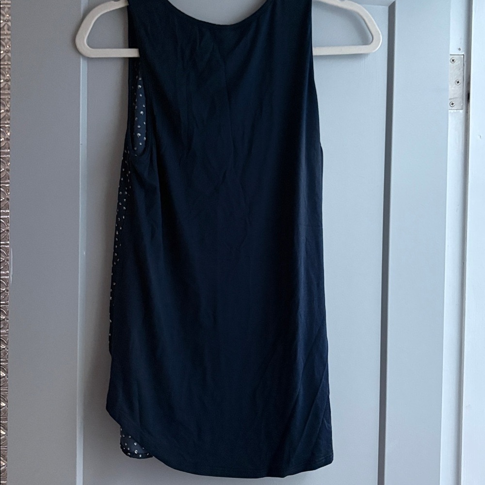 Navy Patterned Tank Top - Picture 4 of 5